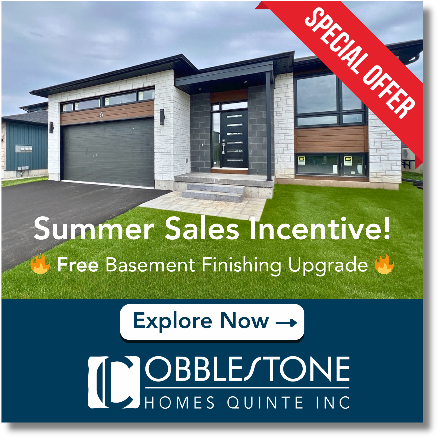 Cobblestone Homes Summer Incentive